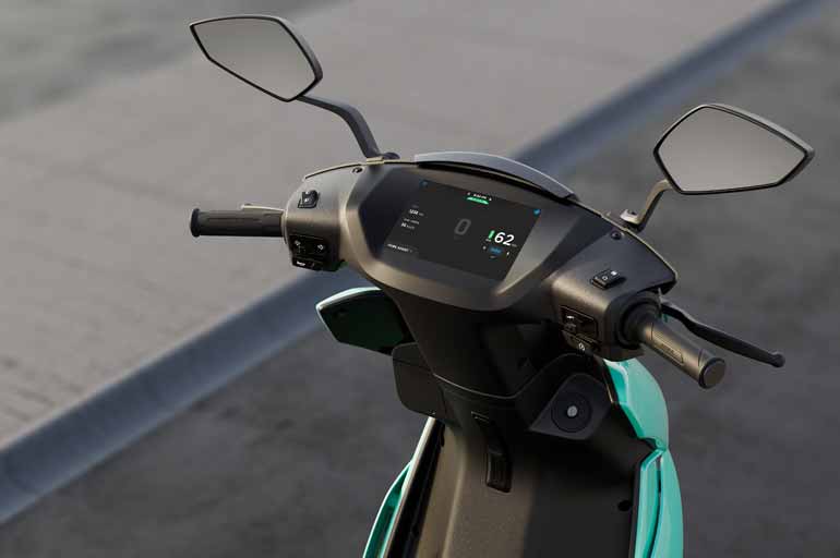 Nahaufnahme eines Lenkers eines eBikes